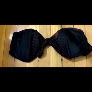strapless black bikini